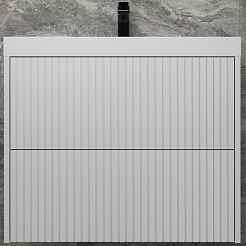 Style Line Мебель для ванной Стокгольм 70 подвесная белый рифленый софт – фотография-3